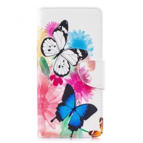 Samsung Galaxy S10 Plus Hoesje Beschilderde Vlinders en Bloemen
