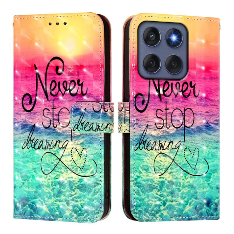 Hoesje Motorola Edge 60 / 60 Fusion Nooit stoppen met dromen