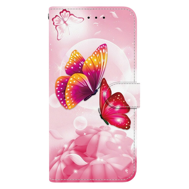 Hoesje Motorola Edge 60 / 60 Fusion Roze Vlinders