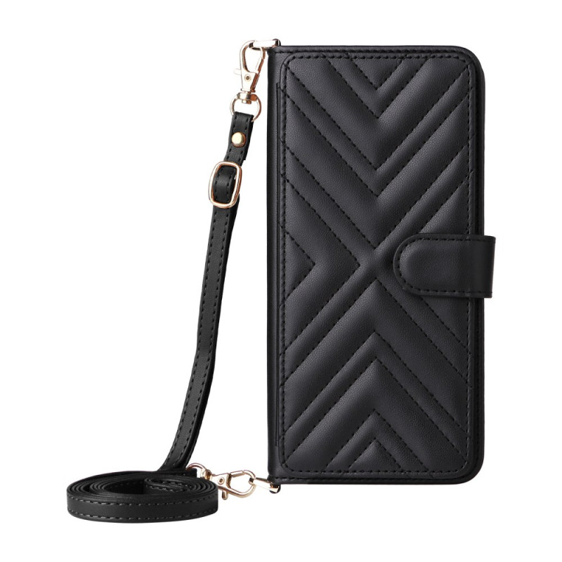 Motorola Edge 60 Stylus Ontwerp Gewatteerde Hoes met Schouderriem en Lanyard