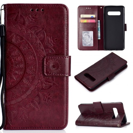 Samsung Galaxy S10 Plus Hoesje Mandala Zon Samsung Galaxy S10 Plus Hoesje Mandala Zon