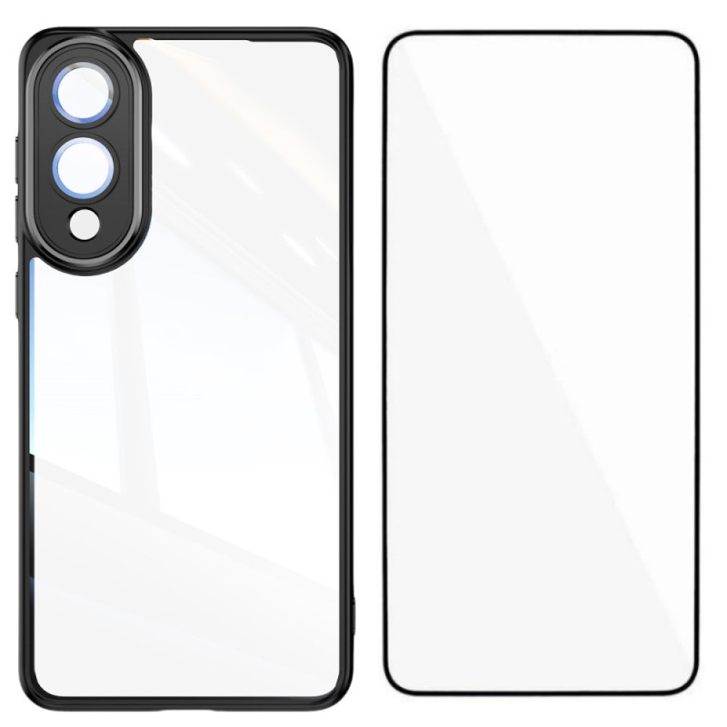 Samsung Galaxy S25 Edge Silicone hoesje met gehard glas screenprotector