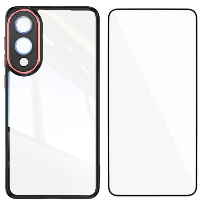 Samsung Galaxy S25 Edge Silicone hoesje met gehard glas screenprotector