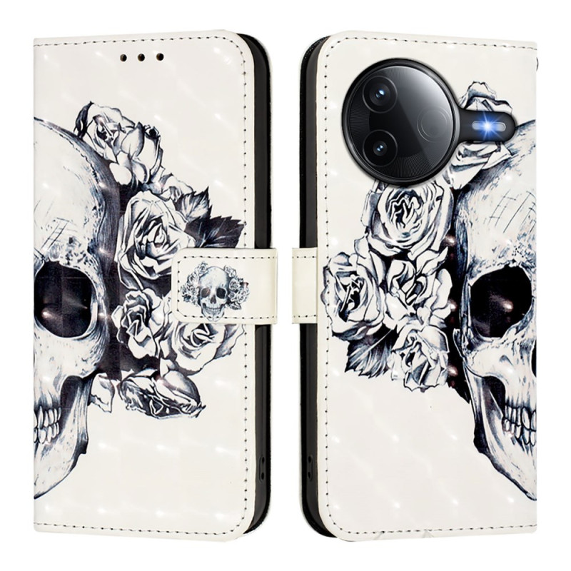 Housse Poco F7 Pro 5G / Poco F7 Ultra 5G Tête de Mort Fleurie