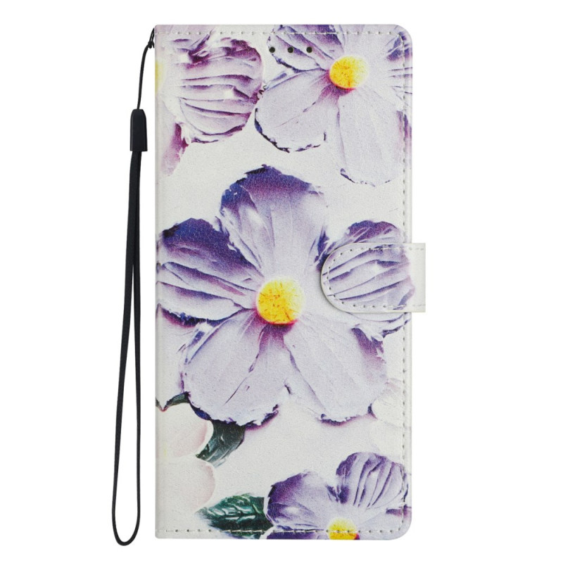 Honor Magic 7 Lite / X9c hoesje met paars patroon
