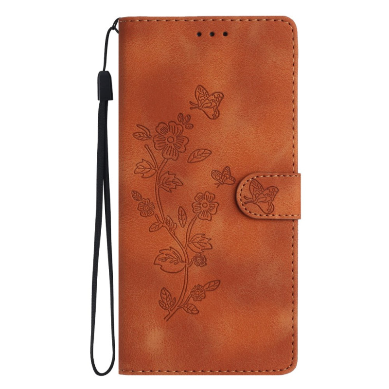 Honor Magic 7 Pro 5G Cover Suede Effect Bloemenpatroon
