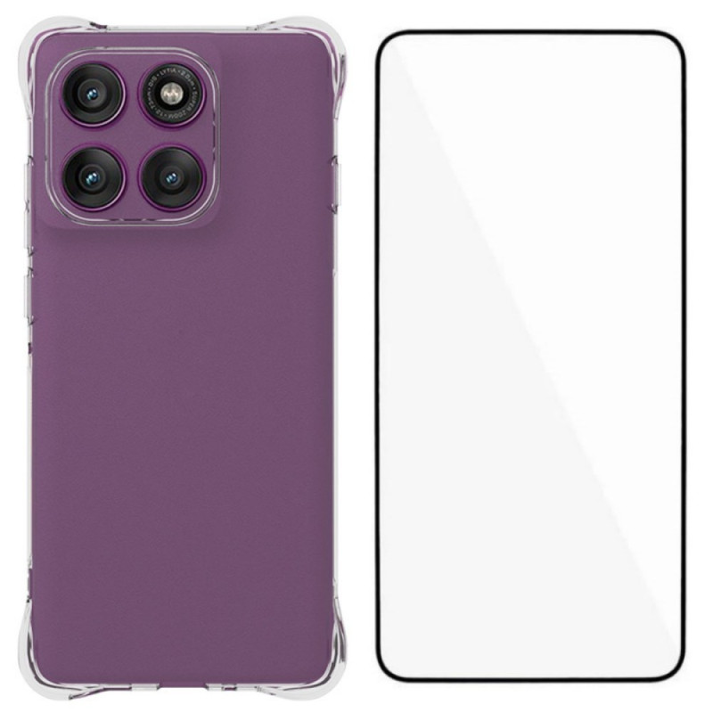 Motorola Edge 60 Pro Heldere Backcover met Schermbeschermer
