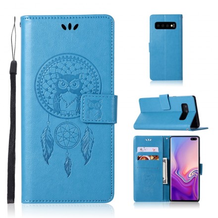 Samsung Galaxy S10 Plus Lederen Hoesje Catchy Uil