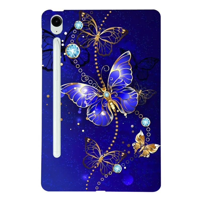 Samsung Galaxy Tab S10 FE Plus Behuizing Vlinders Blauw en Goud