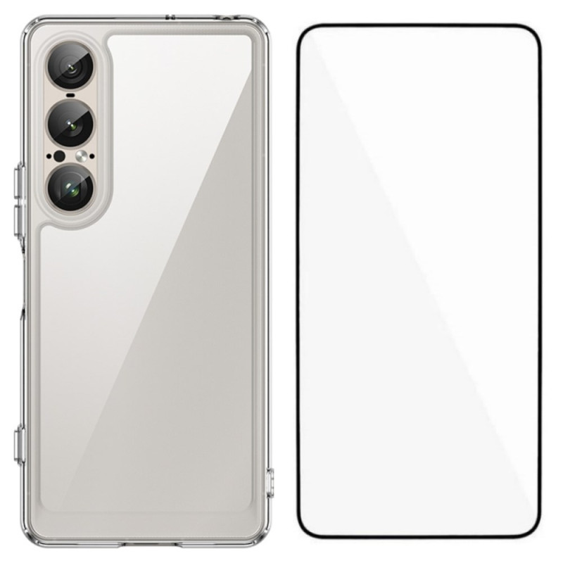 Sony Xperia 1 VII Hard Shell met gehard glas Screen Protector WANLONFENG