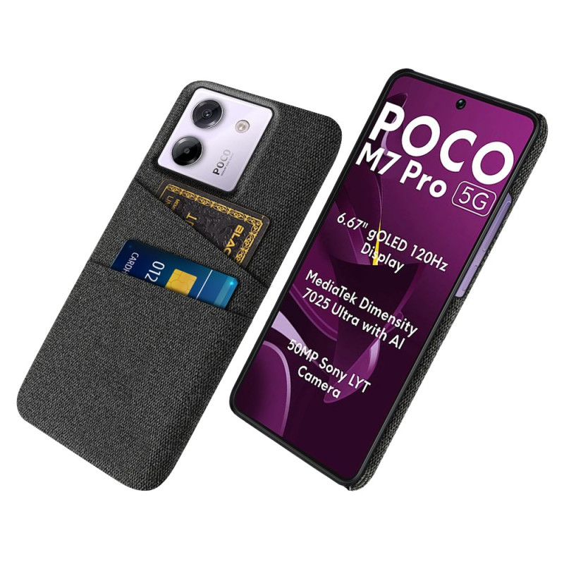 Poco M7 Pro 5G stoffen hoesje voor pasjes