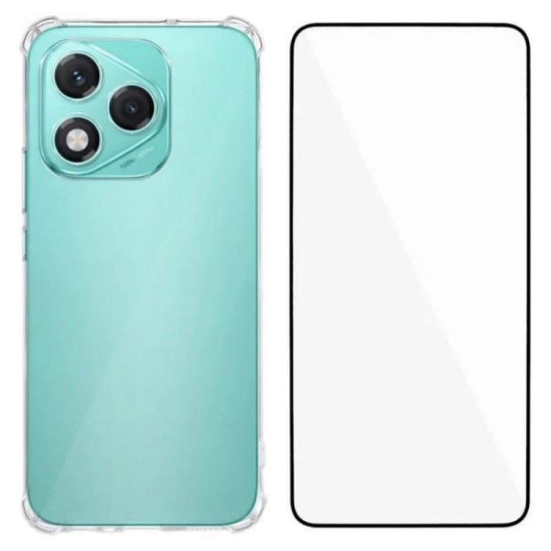 Honor 400 Lite Transparant versterkt hoesje
met gehard glas screenprotector