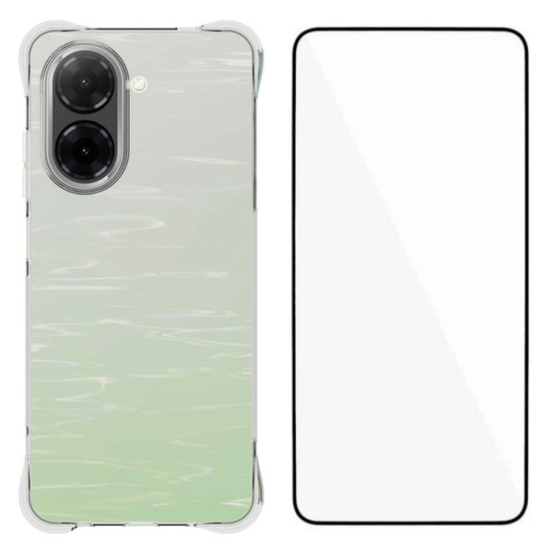 Xiaomi Redmi A5 transparant versterkt hoesje met gehard glas screenprotector