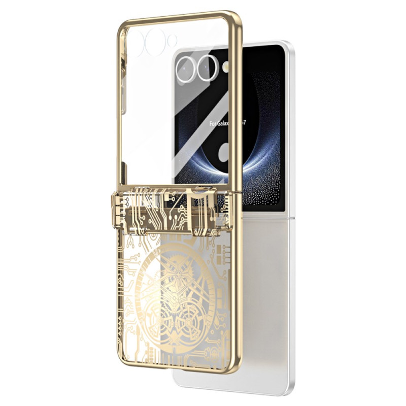 Samsung Galaxy Z Flip 7 5G Premium behuizing met beschermfolie voor het achterste scherm