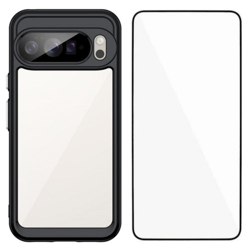 Google Pixel 10 Pro XL hybride behuizing met gehard glazen screenprotector
