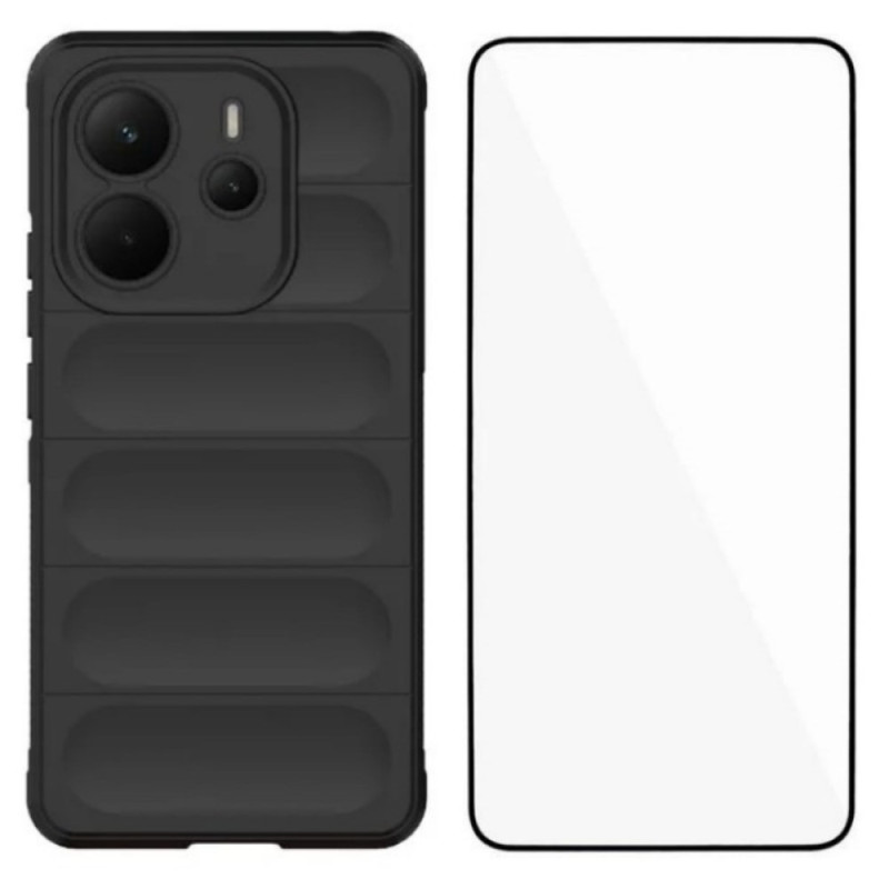 Xiaomi Redmi Note 14 4G antislip behuizing met gehard glas screenprotector