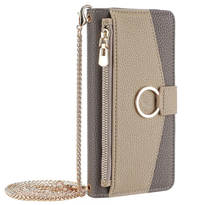 Hoesje Xiaomi Redmi Note 14 Pro 4G Spiegel Portemonnee met Ketting