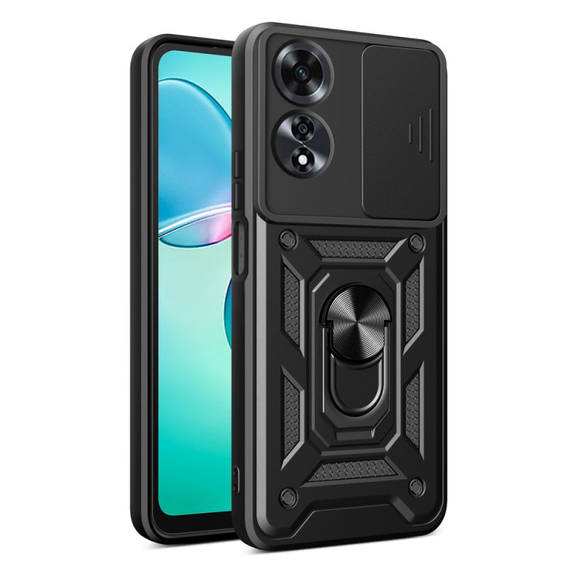Oppo A60 4G Ultrastevige hoes met verschuifbare cameracover en standaard