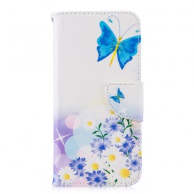 Cover Honor 10 Lite / Huawei P Smart 2019 Beschilderde Vlinders en Bloemen