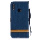 Honor 10 Lite / Huawei P Smart 2019 stof en lederen effect riem case