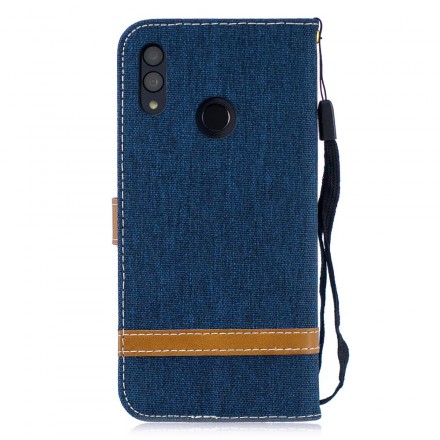 Honor 10 Lite / Huawei P Smart 2019 stof en lederen effect riem case