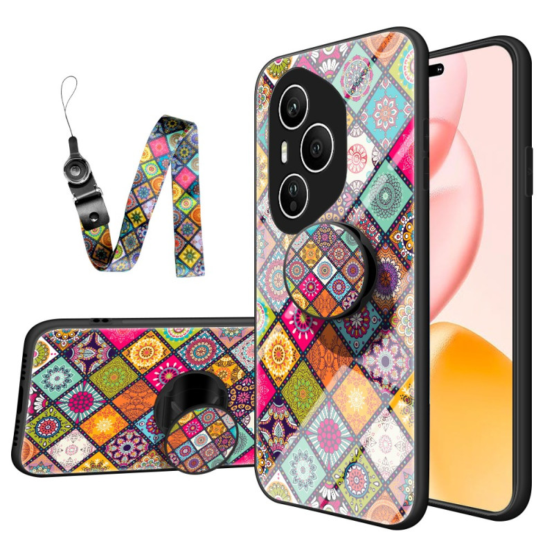 Honor 400 Pro Geval Gehard Glas Patchwork Steun en Koord