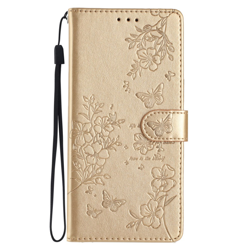 Honor 400 Lite etui met bloemen- en vlinderprint