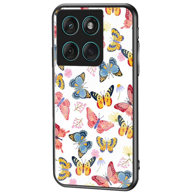 Cover Motorola Edge 60 / 60 Fusion gehard glas vlinders