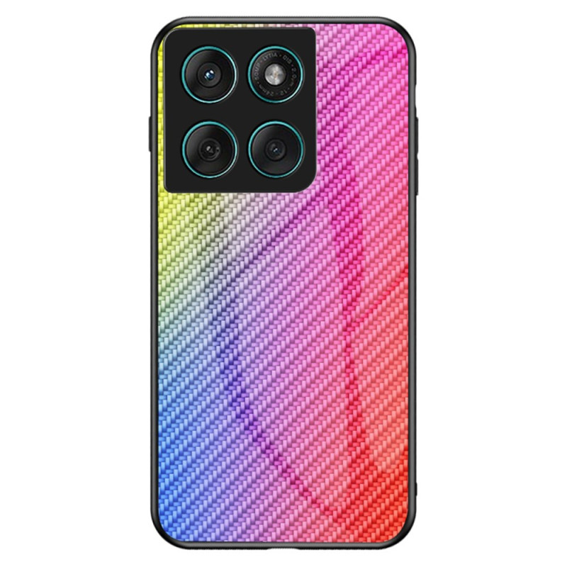 Cover Motorola Edge 60 / 60 Fusion gehard glas koolstofvezel