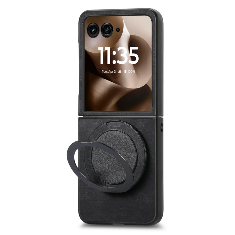 Motorola Razr 60 Ultra Suede Effect Hoesje met Roterende Steun