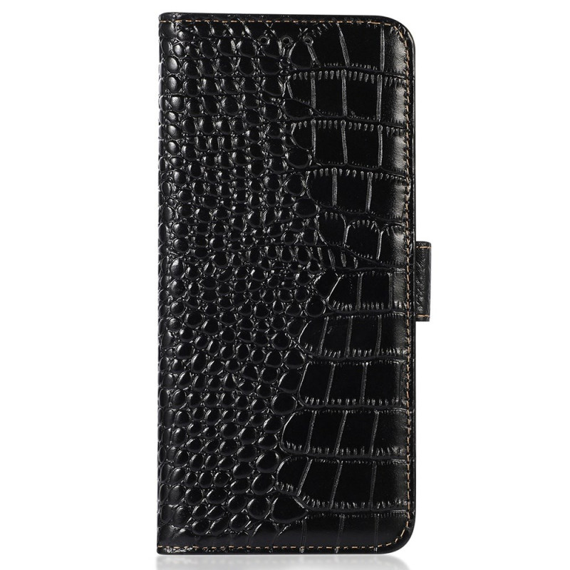 Samsung Galaxy XCover 7 Pro Leren hoesje met krokodillenstructuur