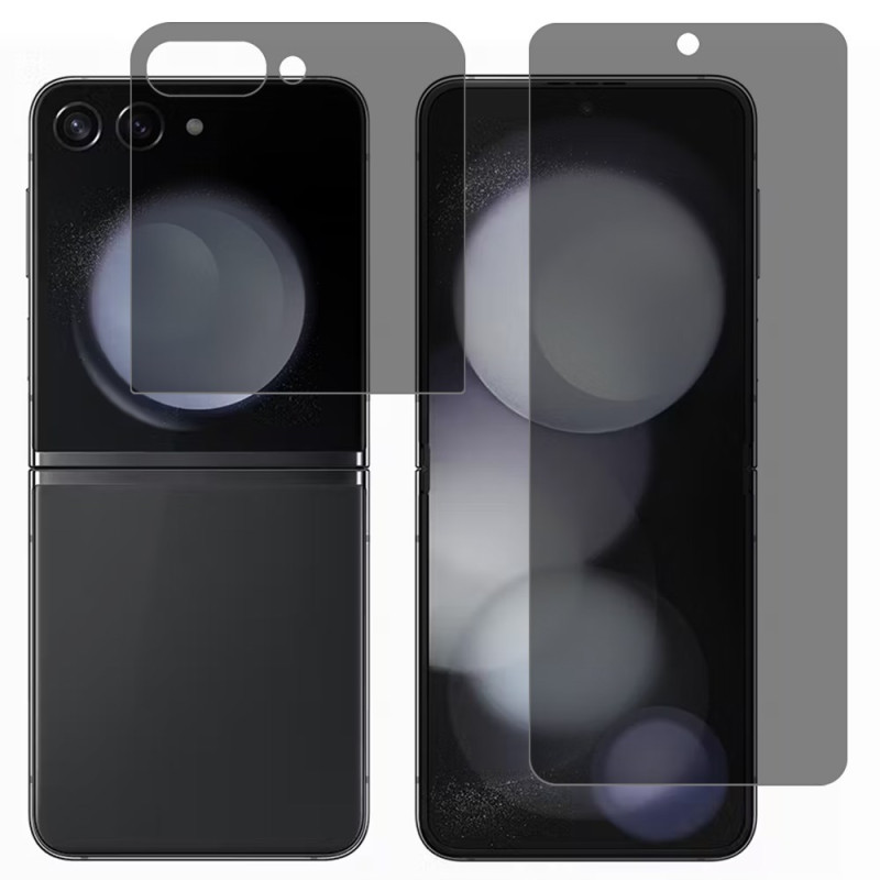 Anti-Spion Screen Protectors voor Samsung Galaxy Z Flip 7 5G Schermen voor en achter