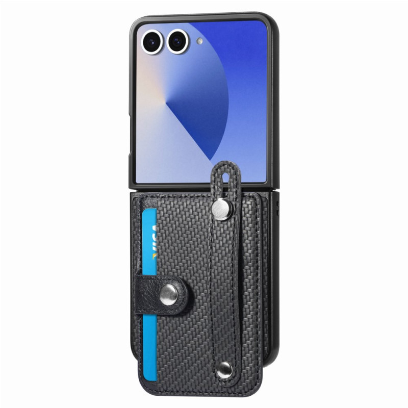 Samsung Galaxy Z Flip 7 Carbon Fibre Hoesje Kaarthouder