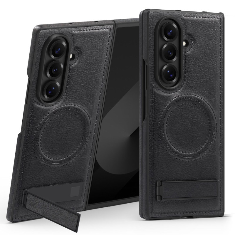 Samsung Galaxy Z Fold 7 Leren Effect Hoesje MagSafe en Voet