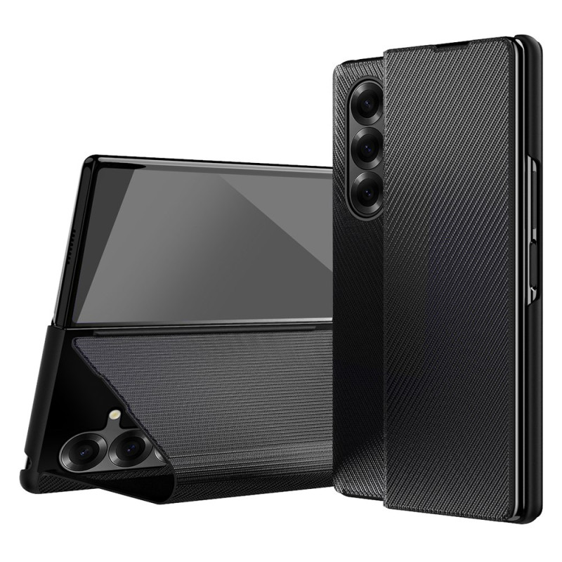 Samsung Galaxy Z Fold 7 Lederen hoesje met geïntegreerde standaard