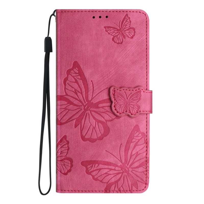 Cover Motorola Edge 60 / 60 Fusion Suede Effect Vlinders