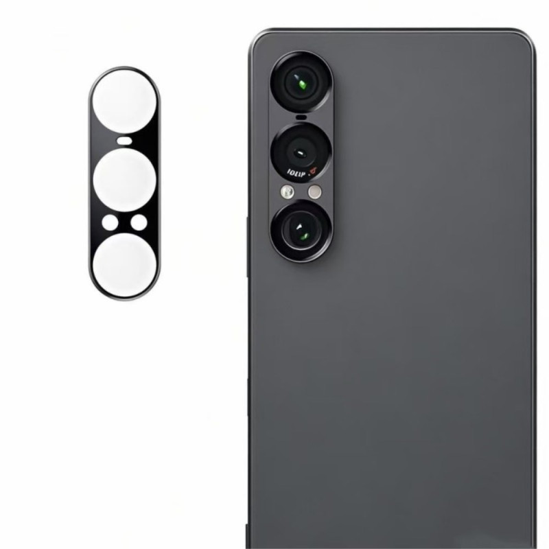 Beschermlens van gehard glas voor Sony Xperia 1 VII (zwarte versie)