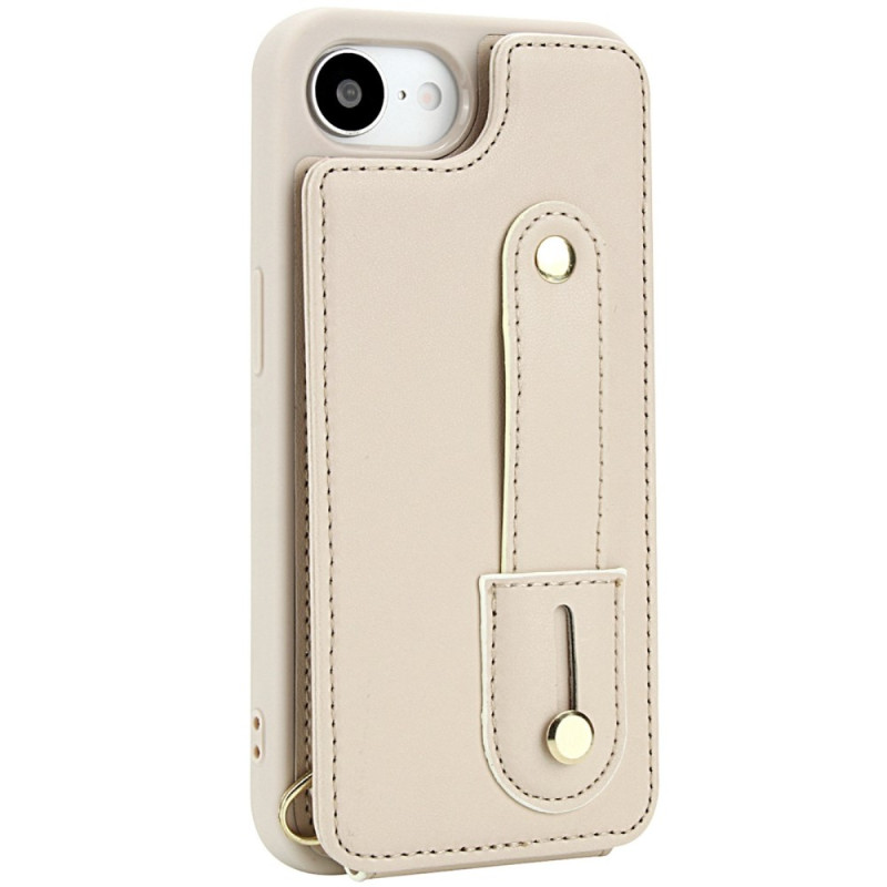 Leren iPhone 16E hoesje met schouderband