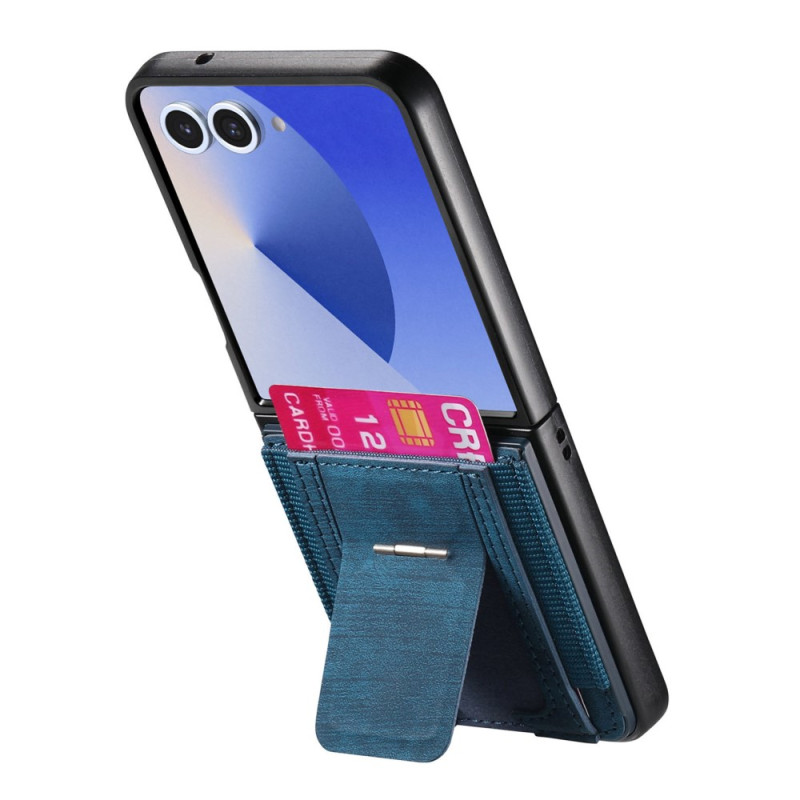 Samsung Galaxy Z Flip 7 Hoesje Retro Voet en Kaarthouder