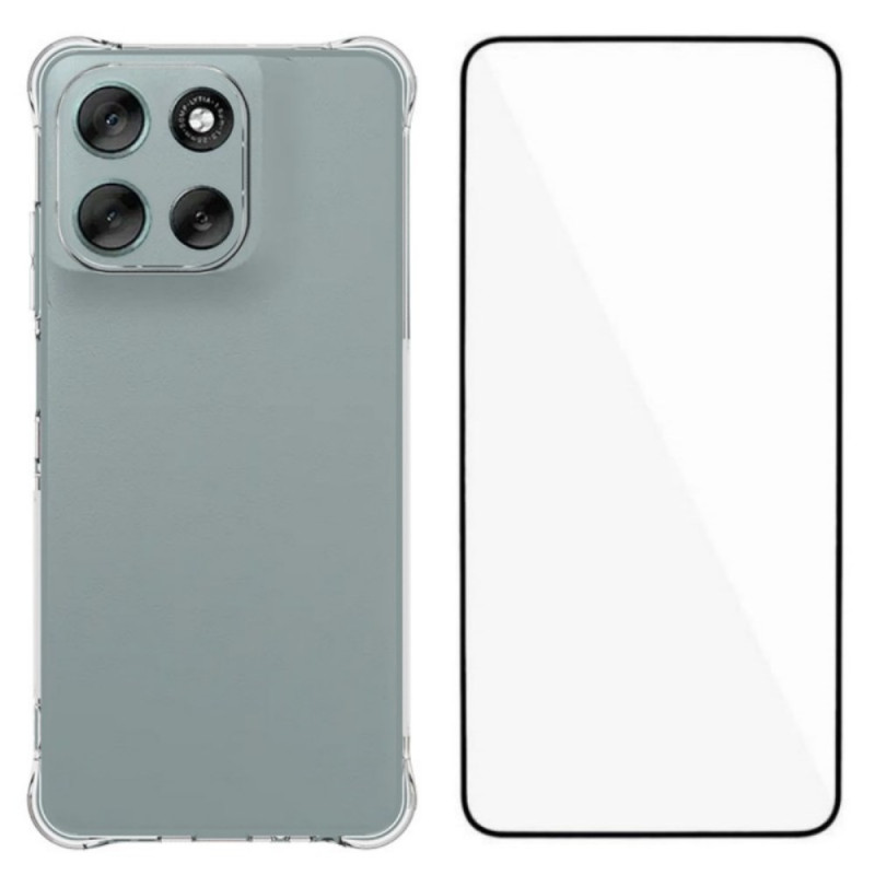 Moto G56 5G Doorzichtig Hoesje met Schermbeschermer