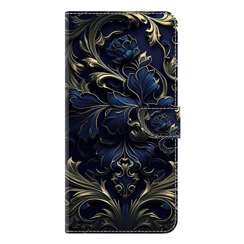 Honor 400 Blauw Etui met Bloemmotief