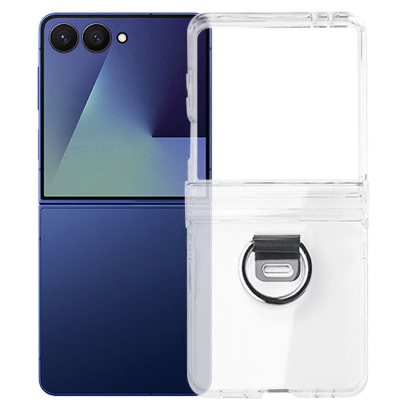 Samsung Galaxy Z Flip 7 Transparant Hoesje met Steunring