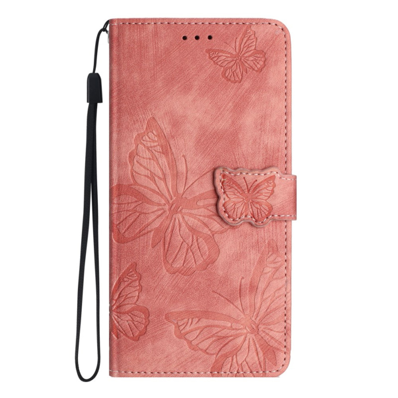 Hoesje Oppo Reno 14 5G Suede Effect Vlinders