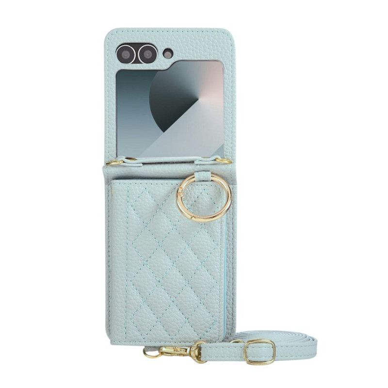 Samsung Galaxy Z Flip 7 FE / Z Flip 6 Gewatteerd Etui met Schouderriem