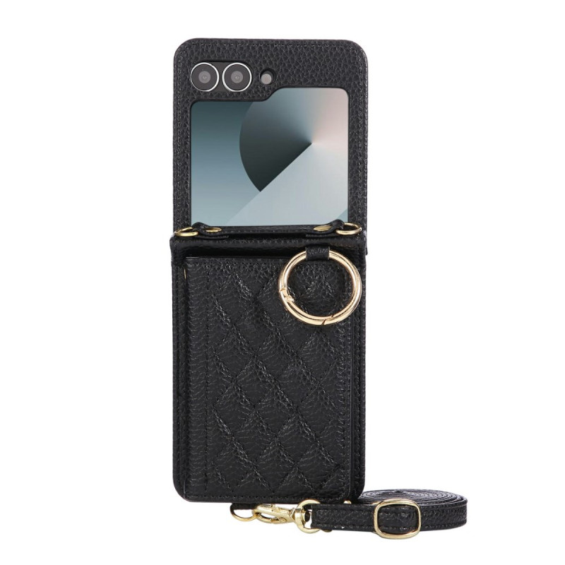 Samsung Galaxy Z Flip 7 FE / Z Flip 6 Gewatteerd Etui met Schouderriem