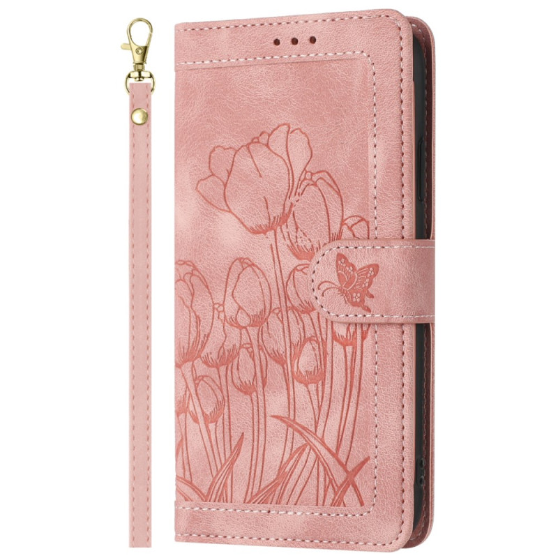 Hoesje Oppo Reno 14 5G Bloemen Suede Effect