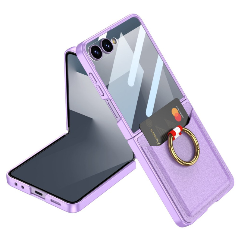 Coque Samsung Galaxy Z Flip 7 Support-Anneau et Porte-Cartes