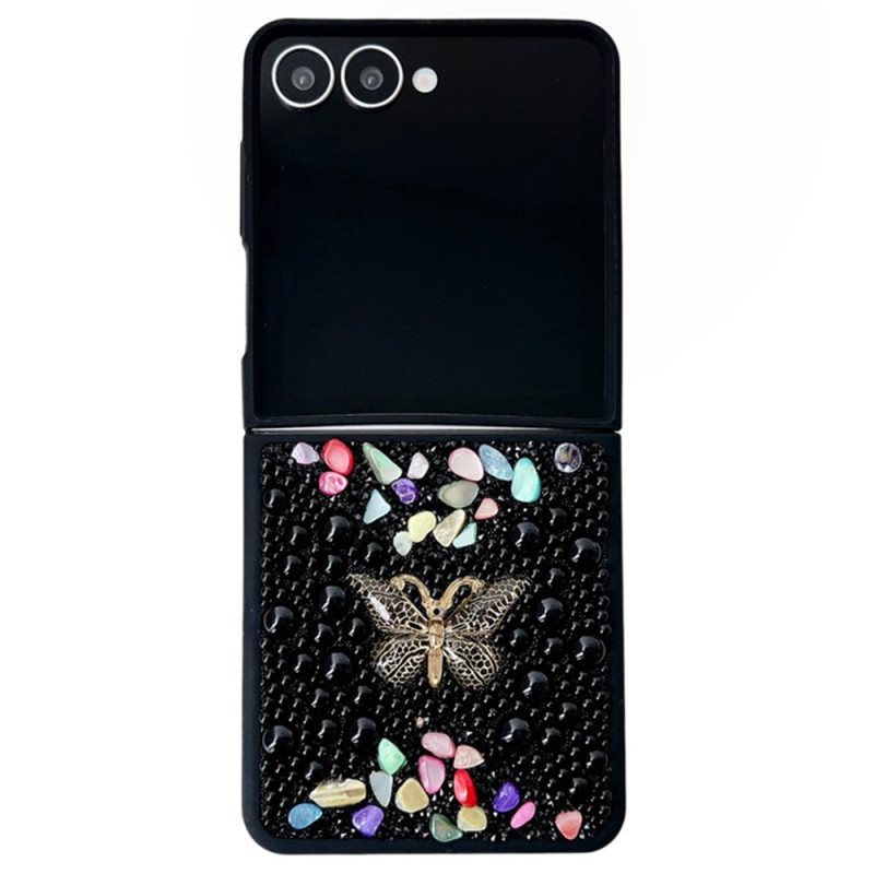 Coque Samsung Galaxy Z Flip 7 Décoration Papillon Strass