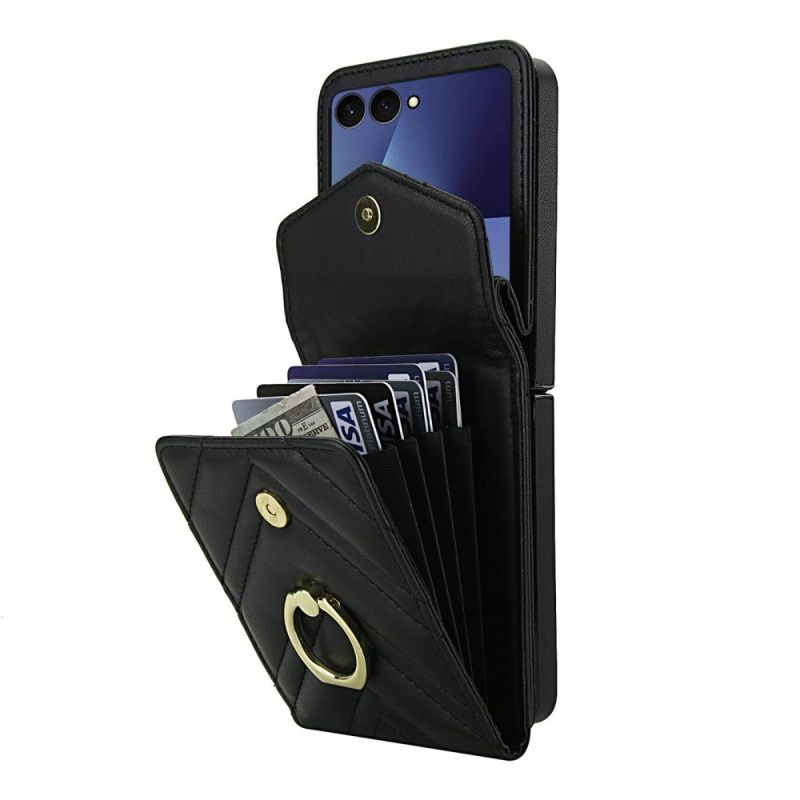 Coque Samsung Galaxy Z Flip 7 Porte-Cartes RFID et Bandoulière