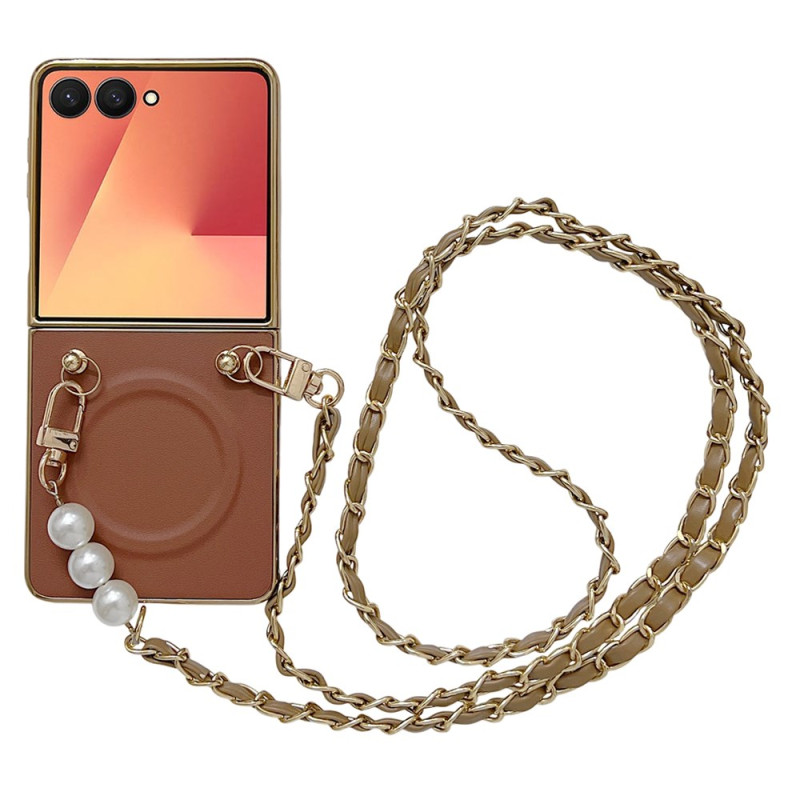 Coque Samsung Galaxy Z Flip 7 Magnétique Bandoulière Breloque